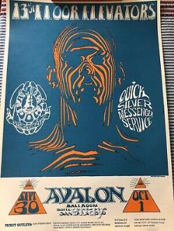 13th Floor Elevators @ Avalon 1966 Original Rare Rock Poster Poster-psychedelic