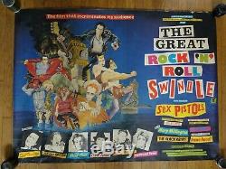 1979 Original Post Poster Sex Pistols The Great Rock N Roll Swindle Punk