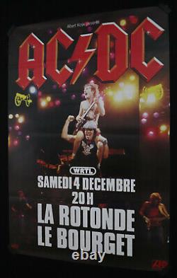 Ac/dc Original Concert Poster La Rotonde Le Bourget 1982 Poster 118x78cm