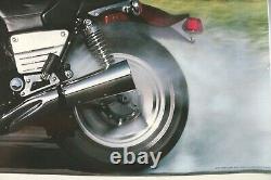 Affiche Poster Moto Yamaha V-max V Max 1200 Period Original Made In Japan Burn