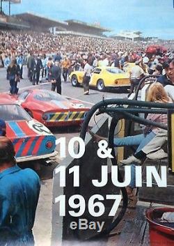 Andre Delourmel Original Auto Shows 24 Hours Of Le Mans 1967 Vintage Poster