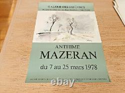 Anthime Mazeran Original Exhibition Poster G. Des Orfèvres Poster 1978