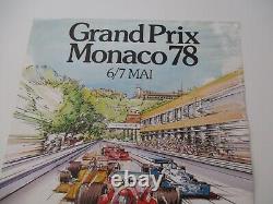 Ao952 F1 Original Poster Monaco Grand Prix 6/7 May 1978 Middle State