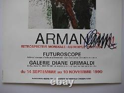 Arman Armand Fernandez Poster 1990 Signed Aux Felt Handsigned Poster Nice