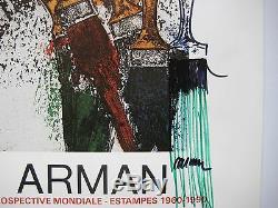 At Arman Drawing Felt Signed On Displays Handsigned Felt Drawing On Post Nice