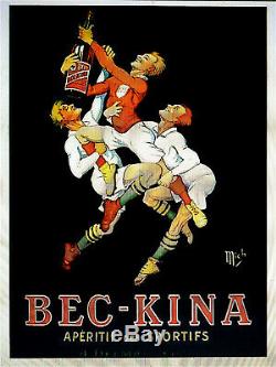 Bec-kina Litho Mich 1929 Rugby Bordeaux 122x162cm Original Poster Poster Ancie