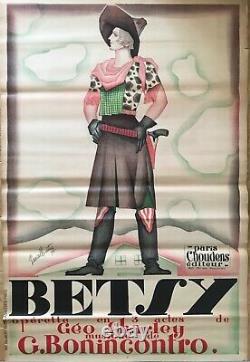 Betsy Pascal Bastia Poster Lithography Original 1927 Art Deco French Poster