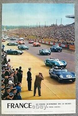 Car Racing 24 Hours Le Mans Poster Old/original Poster 1959