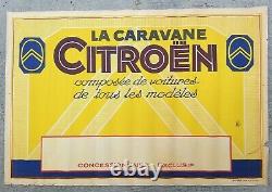 Caravan Caravan Citroen Poster Old/original Poster Litho Ca 1925