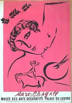 Chagall Original Poster 1959 Mourlot Museum Of Decorative Arts English Poster