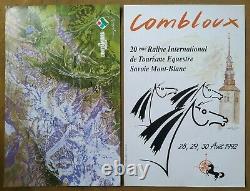 Chamonix Megeve St Gervais Mtblanc, 9 Old Posters/original Travel Posters