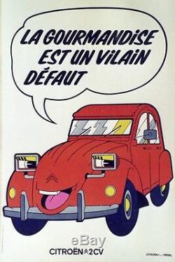 Citroën 2cv Original Poster On Canvas 42x62cm Offset 70