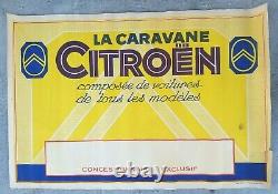 Citroen Motor Caravan Poster Old/original Poster Litho Ca 1925