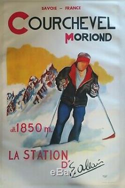 Courchevel Moriond-emile Allais Ski Poster Old / Original Post Mbv 1955