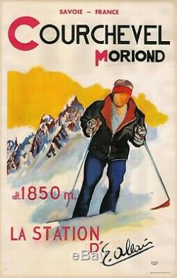 Courchevel Moriond-emile Allais Ski Poster Old / Original Post Mbv 1955