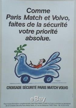 Crusade Safety Paris Match Volvoaffiche Original On Canvas 44x64cm Savignac