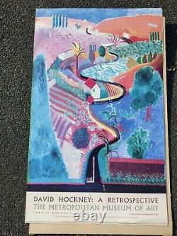 David Hockney Poster Original Art Poster 1988 Nichols Canyon The Met Vintage