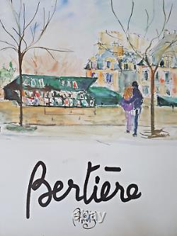 Denise Bertiere Original Exhibition Poster - Quais De Paris 1989