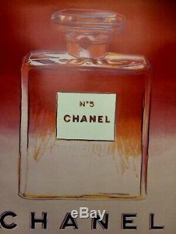 Displays Chanel No. 5 By Andy Warhol Original Vintage Poster 1997 Entoilée