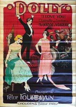 Dolly (i Love You) Original Lithograph Poster 1922 Clerice French Post