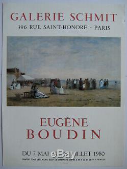 Eugene Boudin Poster Signed Original 1980 Mourlot Paris Post Impressionism