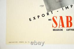 Export Import Mit Sabena Original Poster 24x34 Vintage Poster Aviation Airline