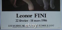 Fini Leonor Original Poster 1986 Cat Surrealism