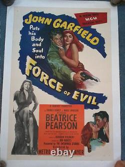 Force Of Evil 1948 Affiche Poster Original Us Abraham Polonsky John Garfield