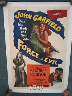 Force Of Evil 1948 Original Poster Displays Us Abraham Polonsky John Garfield