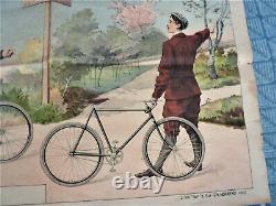 Former Poster Original Bike Cycles Nil Supra Ch Verneau Paris Old Poster