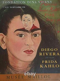 Frida Kahlo & Diego Rivera Original Exhibition Poster Poster Paris 1998
