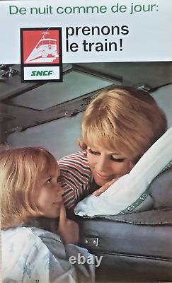 'From Night to Day SNCF Original Poster Rare 1966'