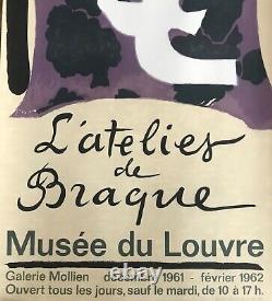 Georges Braque Original Litho Poster Louvre 1961 Mourlot French Poster Top +++