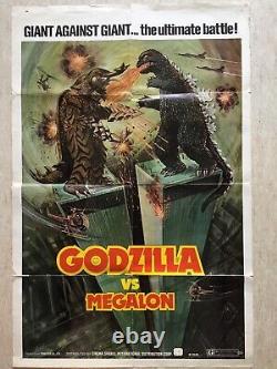 Godzilla Vs Megalon Original Movie Poster (eo 1973) Kaiju Movie Poster