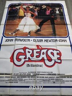 Grease Italian Original Poster 2 Parts 140x200cm 5578 1978 Travolta