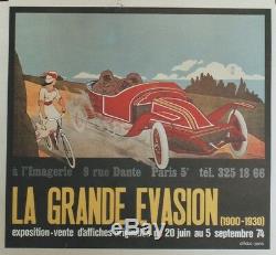 Great Escape Expo 1974 Original Poster On Canvas 53x49cm Geo Dorival