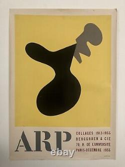 Hans Arp original exhibition poster 1955 Berggruen Jean Arp original poster