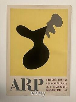 Hans Arp original exhibition poster 1955 Berggruen Jean Arp original poster