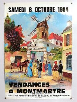 Harvests À Montmartre Original Poster Very Rare Poster 1984
