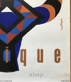 J Nathan Garamond Poster Original Air France Africa Print 1960 French Poster