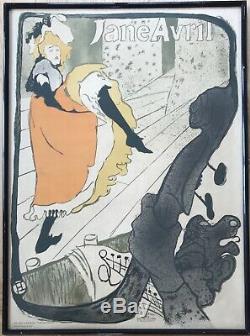 Jane Avril Poster Toulouse Lautrec Litho Original French Post