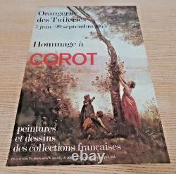 Jean-Baptiste Corot Original Exhibition Poster Orangerie 1975