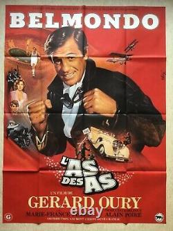 L'ace Des As Original Movie Poster (eo 1982) Belmondo French Movie Poster