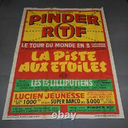 Large Original Poster 160x120 CM Circus Pinder 1965, Vintage Circus Poster