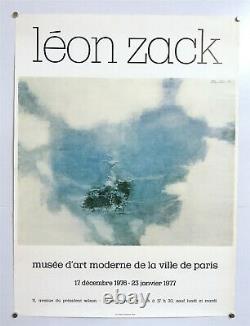 Léon Zack Original Exhibition Poster - Modern Art Museum Poster 1977