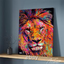 Lion Painting Frame Painting Pop Art Portrait Poster Printing On Canvas Poster