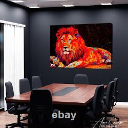 Lion Painting Frame Painting Pop Art Portrait Poster Printing On Canvas Poster