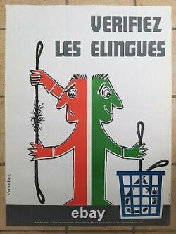Lot Of 15 Old Preventive/original Posters Chadebec Metzger 1970