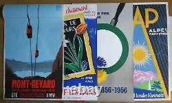 Lot Of 7 Posters Old/original Travel Posters Litho Plm Revard 1930-1960