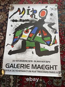 MIRO Exhibition Poster Original Galerie MAEGHT 1978-79 Perfect! Rare